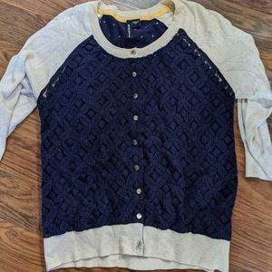 Charlotte Tarantola Blue Lace Sweater